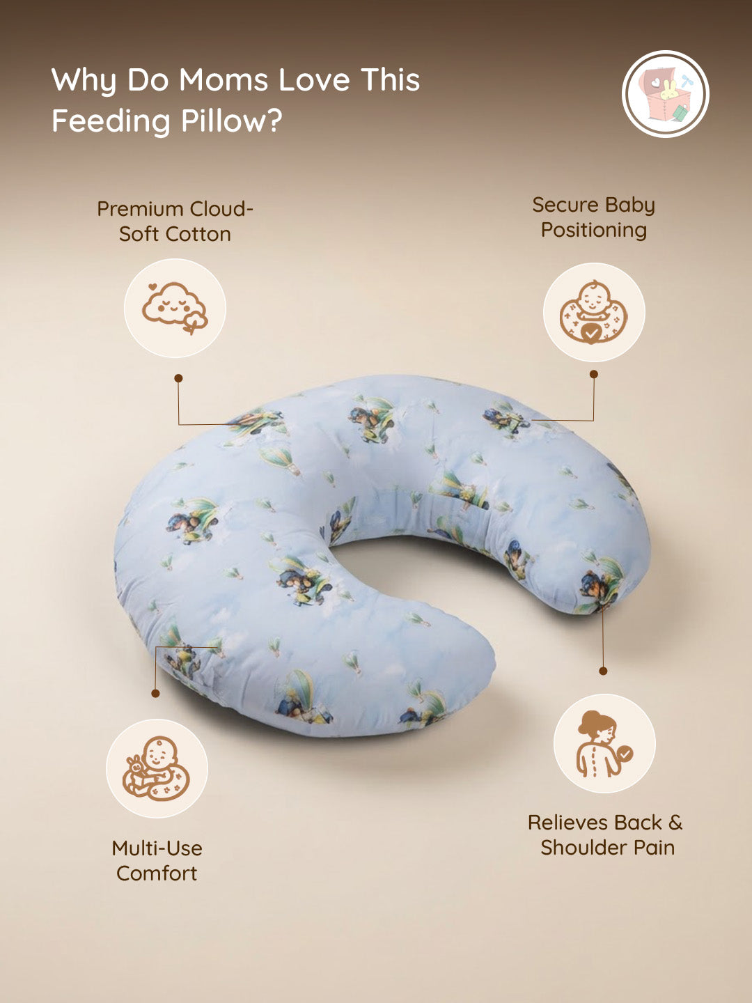 Baby Feeding Pillow - Teddy's Dream Fly