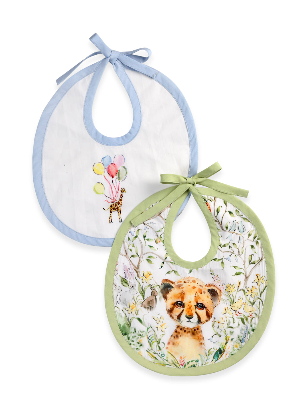 The 'Set of Two' of Little Loe & Deer bibs effortlessly combine fashion and function, making clean-up after your little munchkin's messy meals or playtime a breeze.