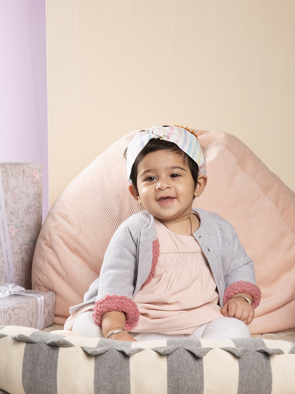 Unisex Grey Cardigan with Sherpa Lining for Winter