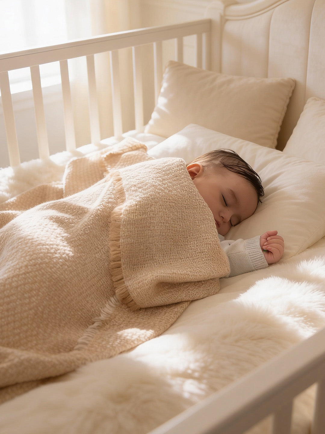 Walnut Beige Cashemere Baby Blanket