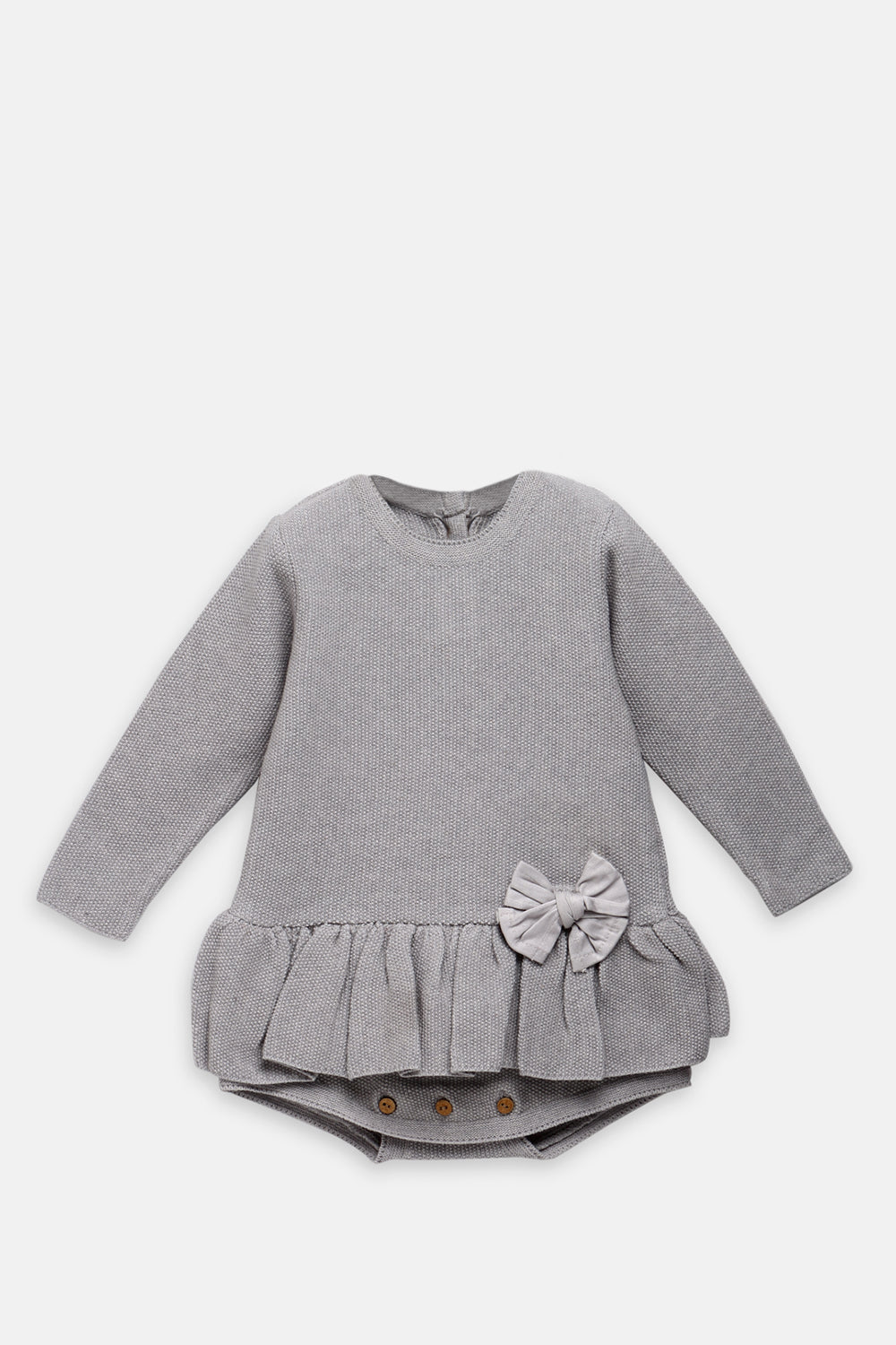 Little Bow Romper - Grey