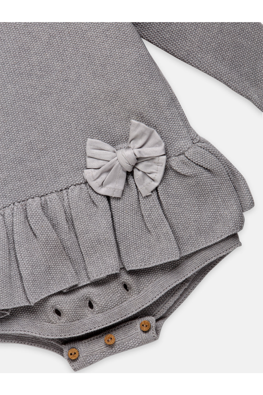 Little Bow Romper - Grey