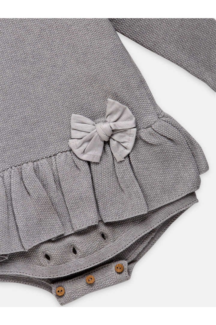 Little Bow Romper - Grey