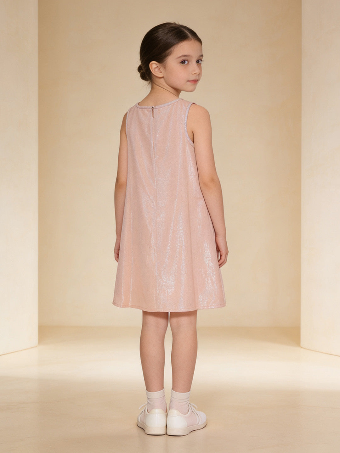 Baby Girl Blue Shimmer Cotton Fairy Dress