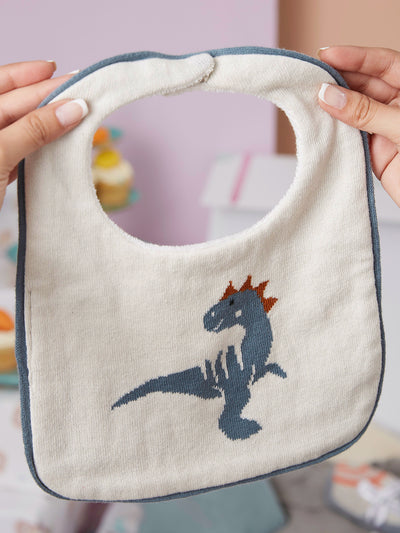 Dinosaur Knitted Bib