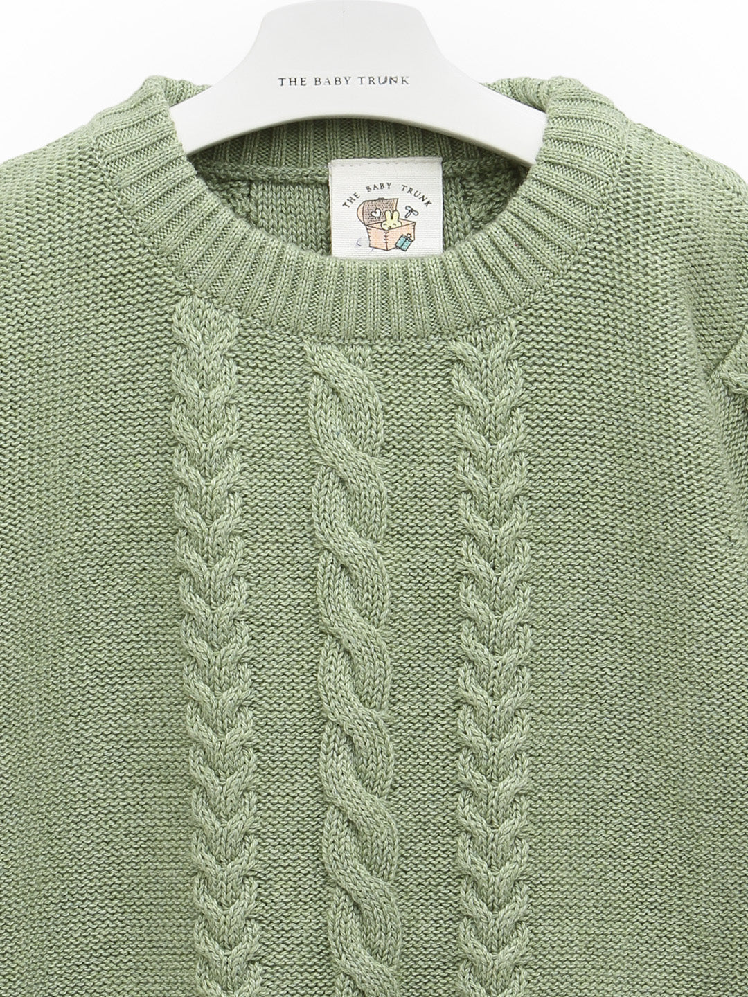 100% Organic Cotton Green Round Neck Sweater for your baby