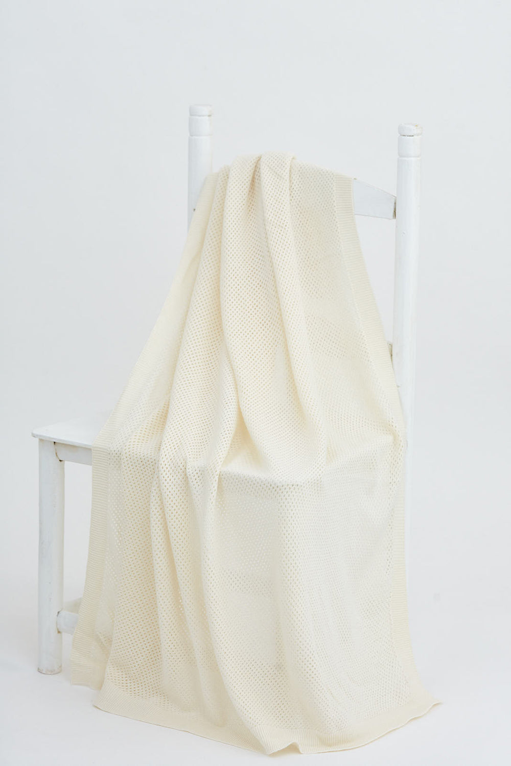 Dotted Knitted Blanket - Ivory