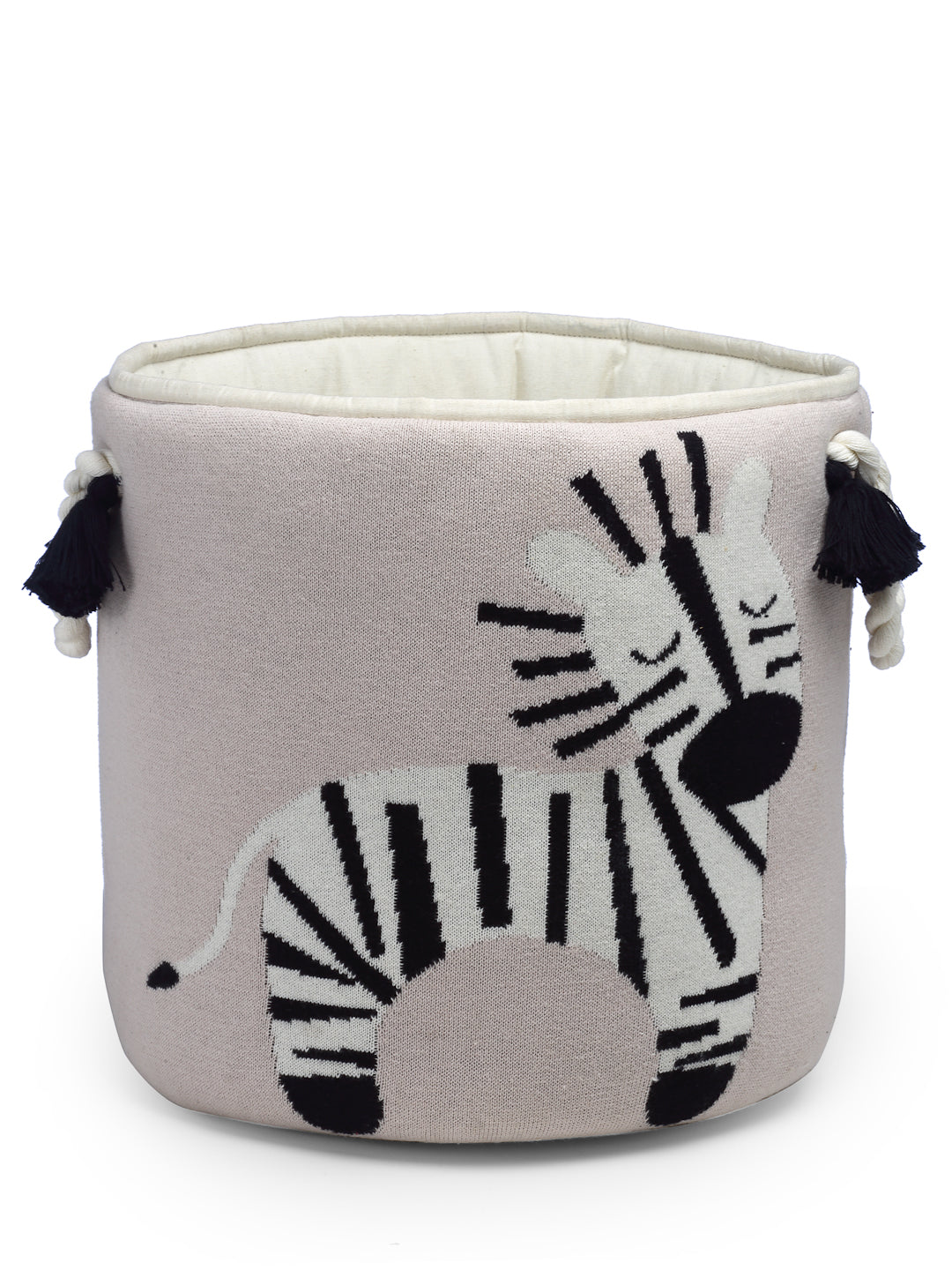 Zebra Knitted basket