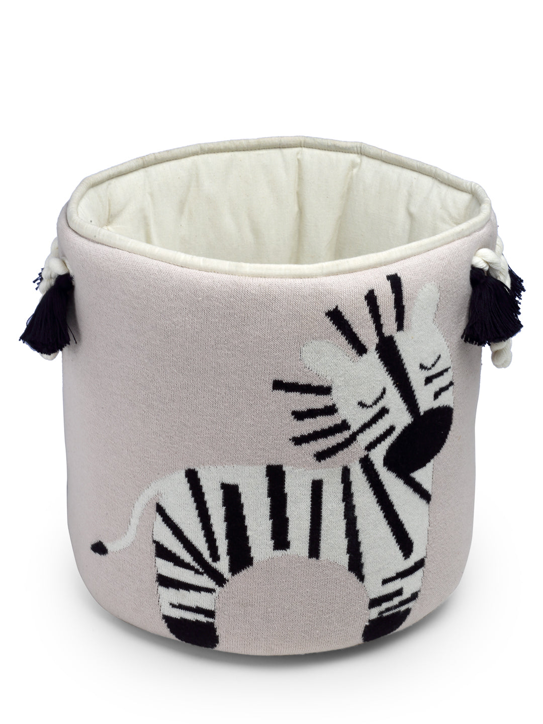 Zebra Knitted basket