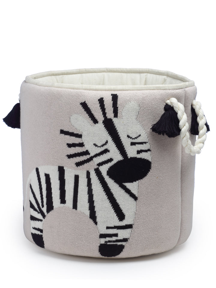 Zebra Knitted basket