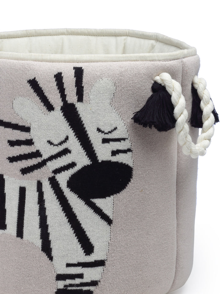 Zebra Knitted basket