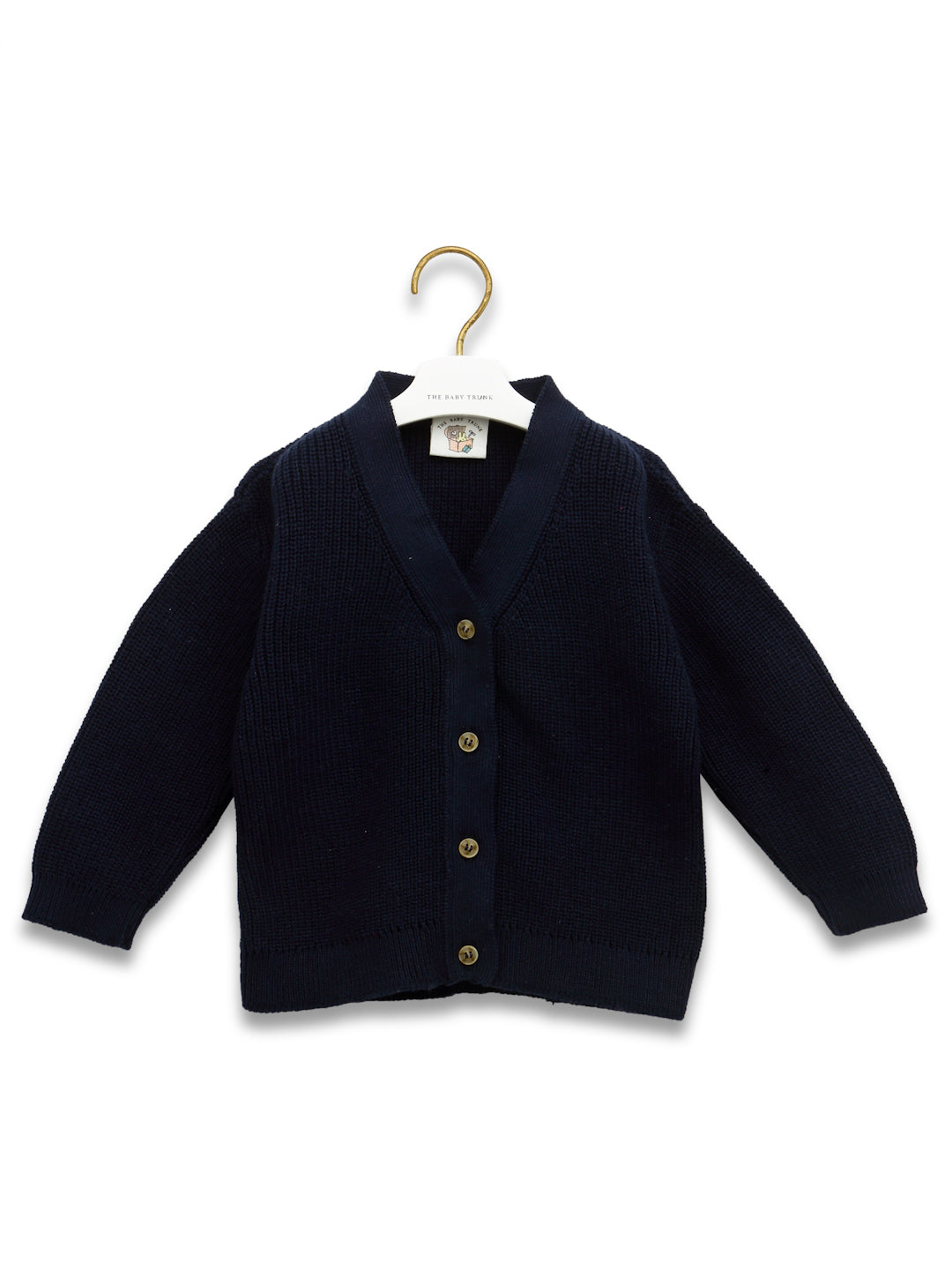 Baby Ribbed Cardigan Navy