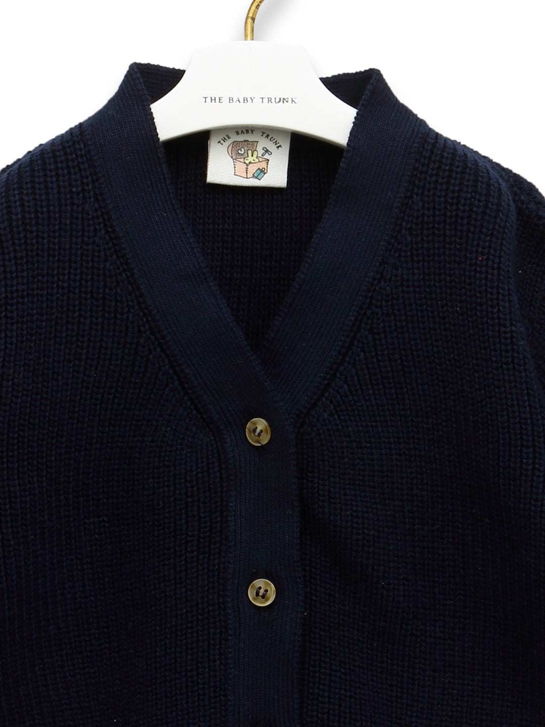Baby Ribbed Cardigan Navy