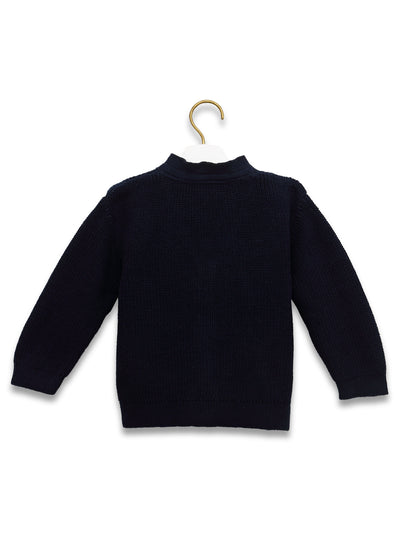 Baby Ribbed Cardigan Navy