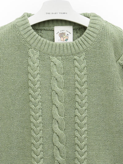 Baby Cable Round Neck Sweater