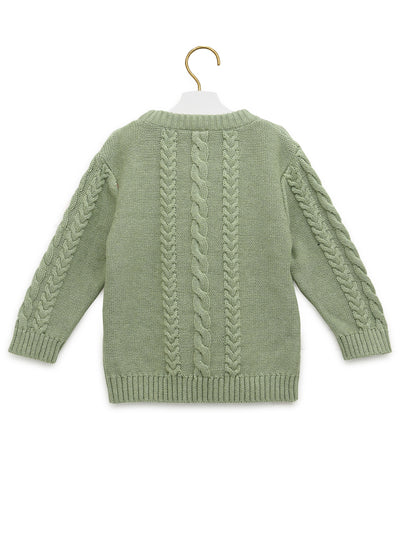 Baby Cable Round Neck Sweater