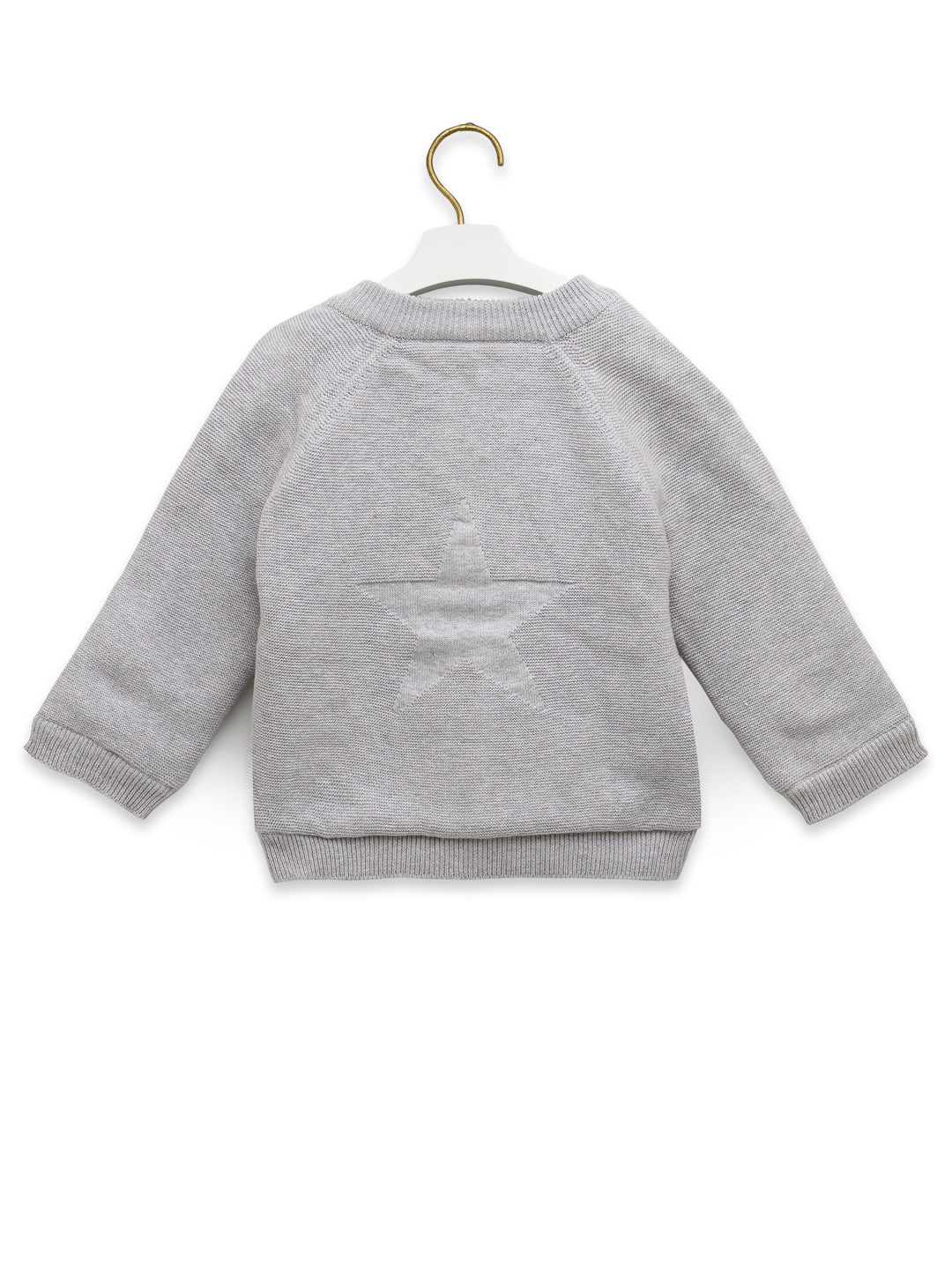 Cardigan With Contrast Sherpa Lining For Babies - Center Front Open