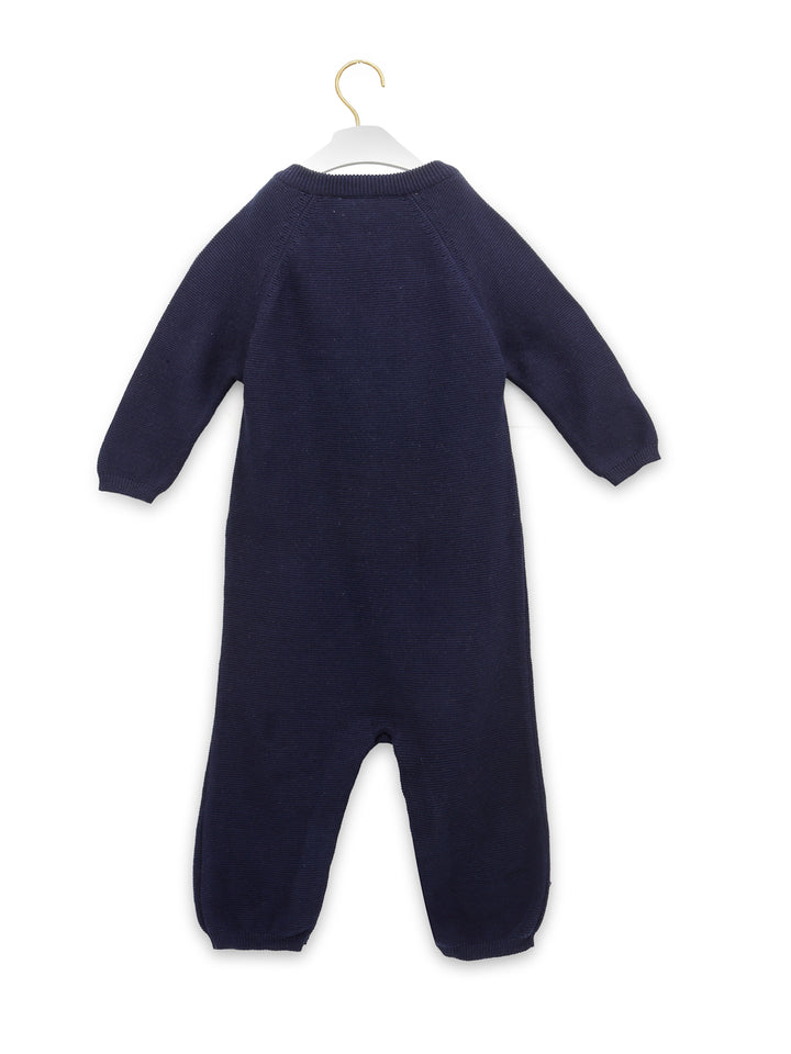 Navy Unisex Star Romper For Baby