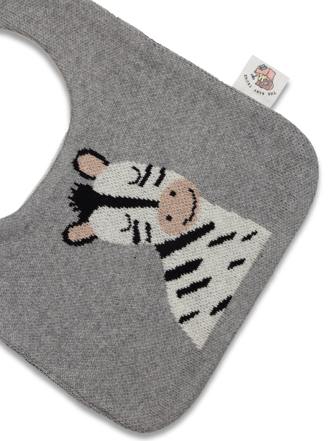 Zebra Knitted Bib