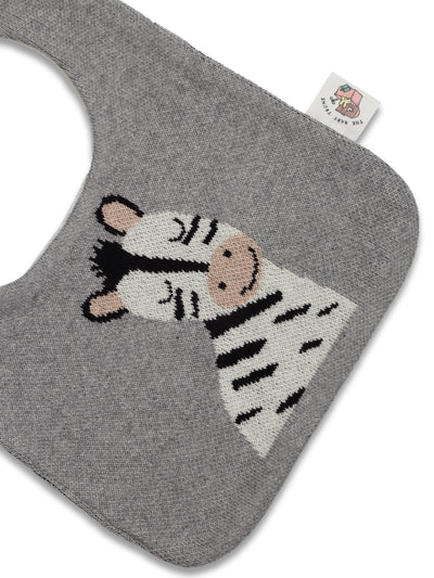 Zebra Knitted Bib