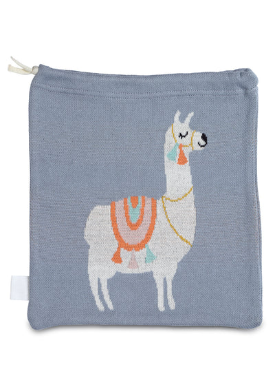 Knitted Travel Pouch - Llama