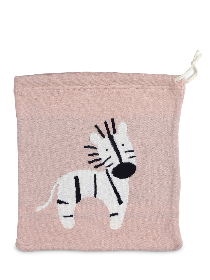 Knitted Travel Pouch - Zebra