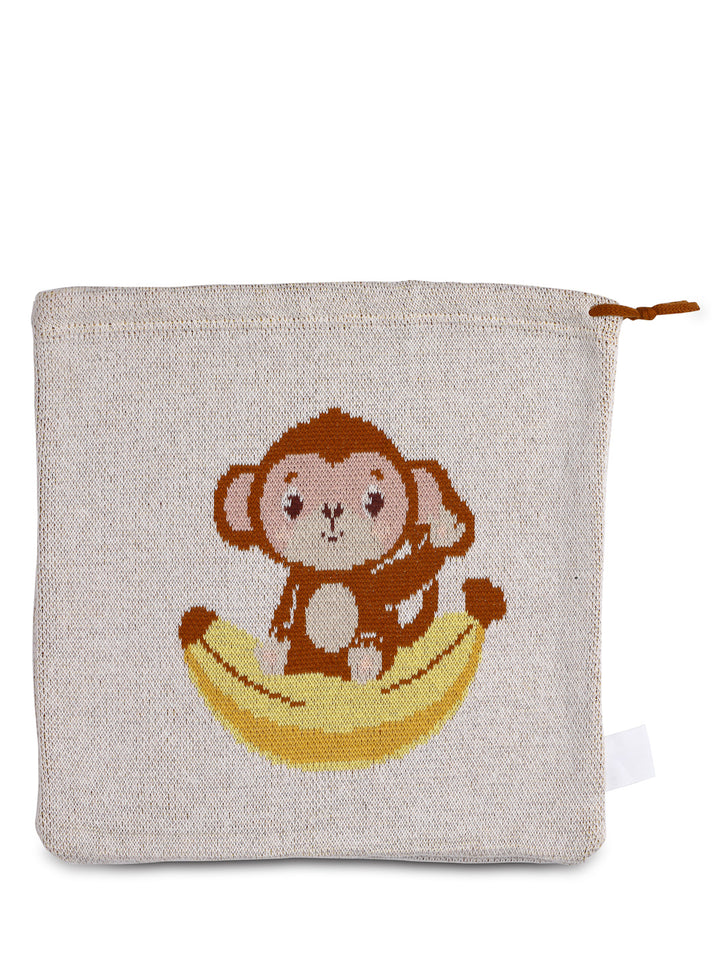 Knitted Travel Pouch - Monkey