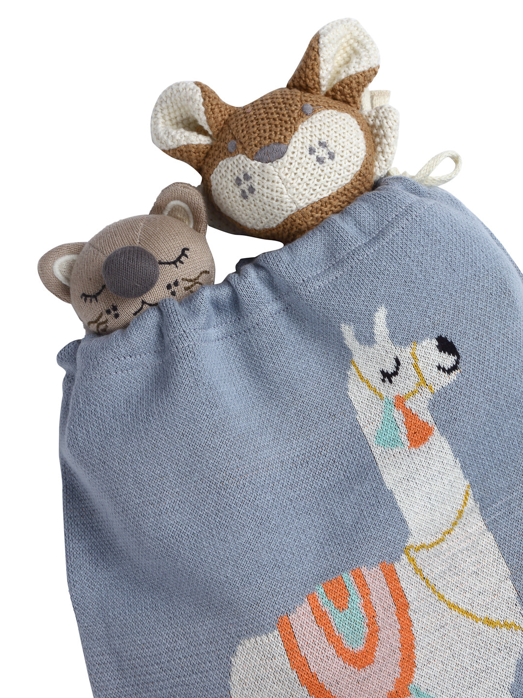 Knitted Travel Pouch - Llama