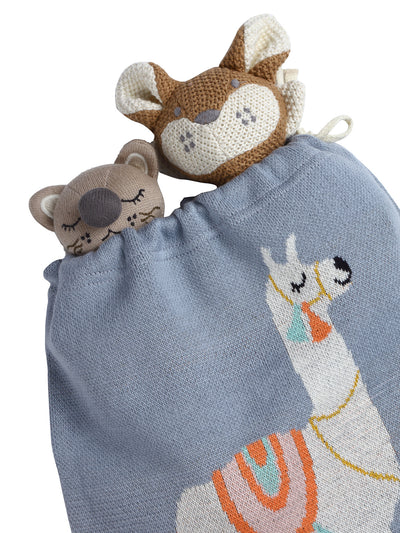 Knitted Travel Pouch - Llama