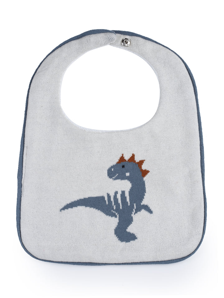 Dinosaur Knitted Bib For Baby