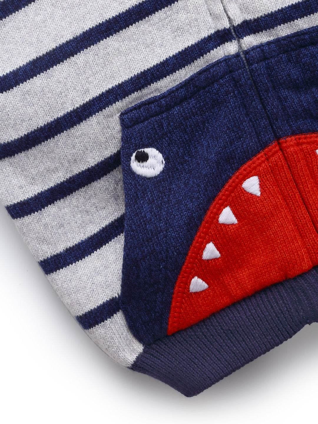 Dinosaur Stripe Hood For Infants