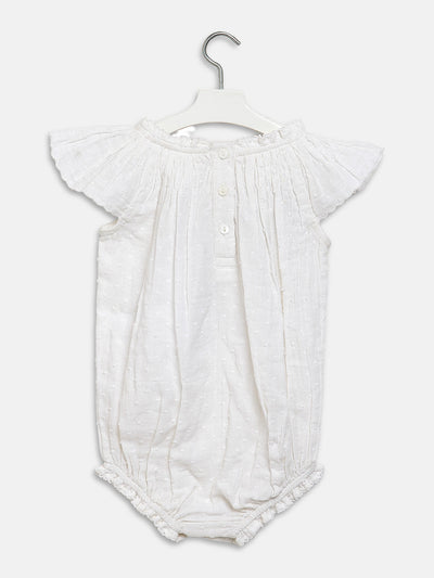VINTAGE WHITE FLORAL ONESIE