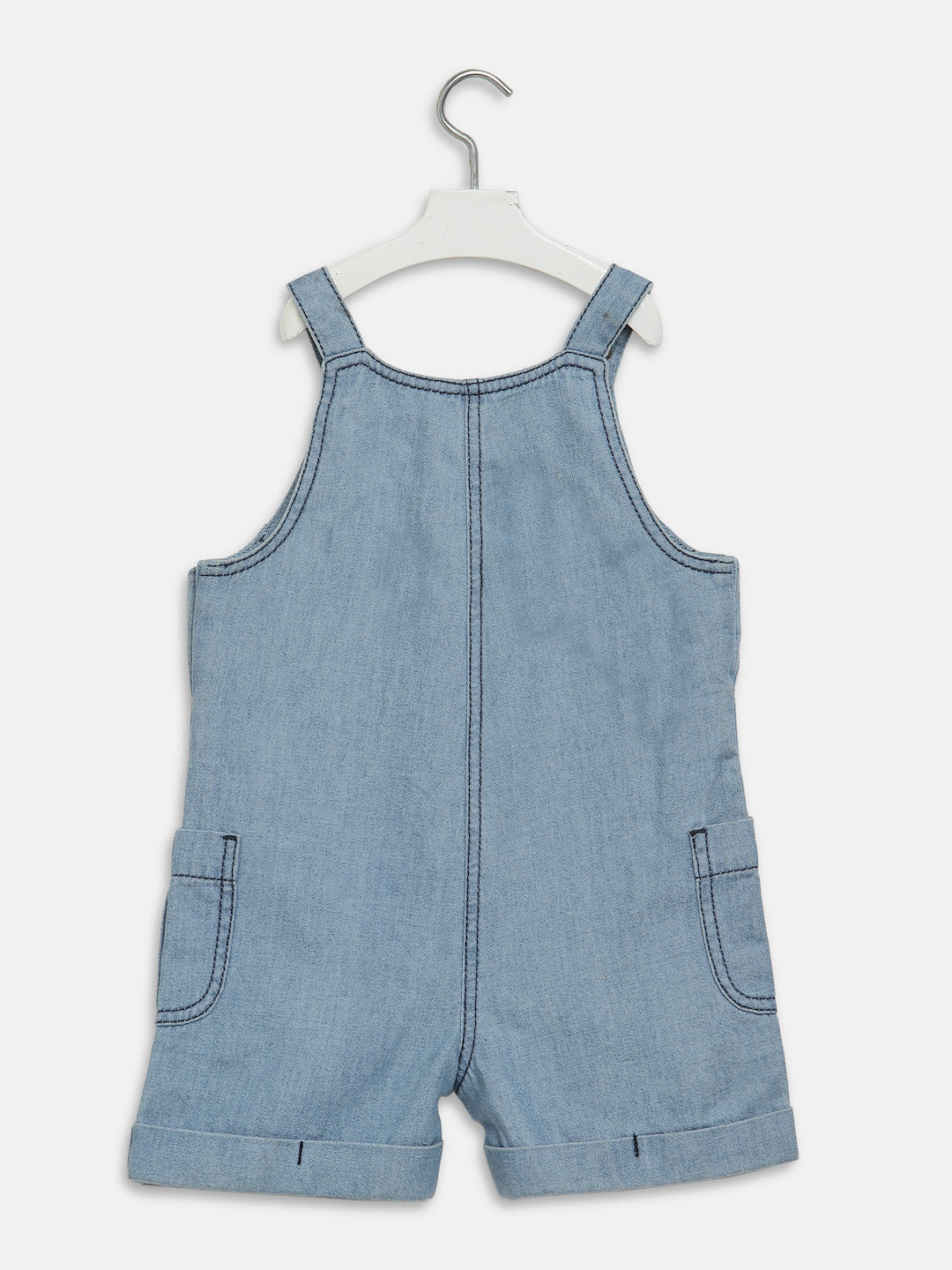 Applique Denim Dungaree - Medium Indigo