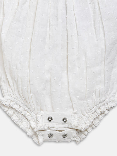 VINTAGE WHITE FLORAL ONESIE