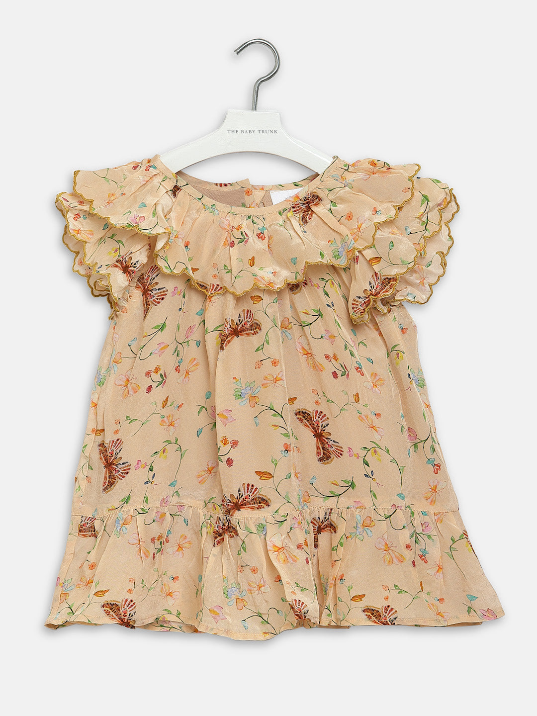 Butterfly Garden Dress-Natural Beige