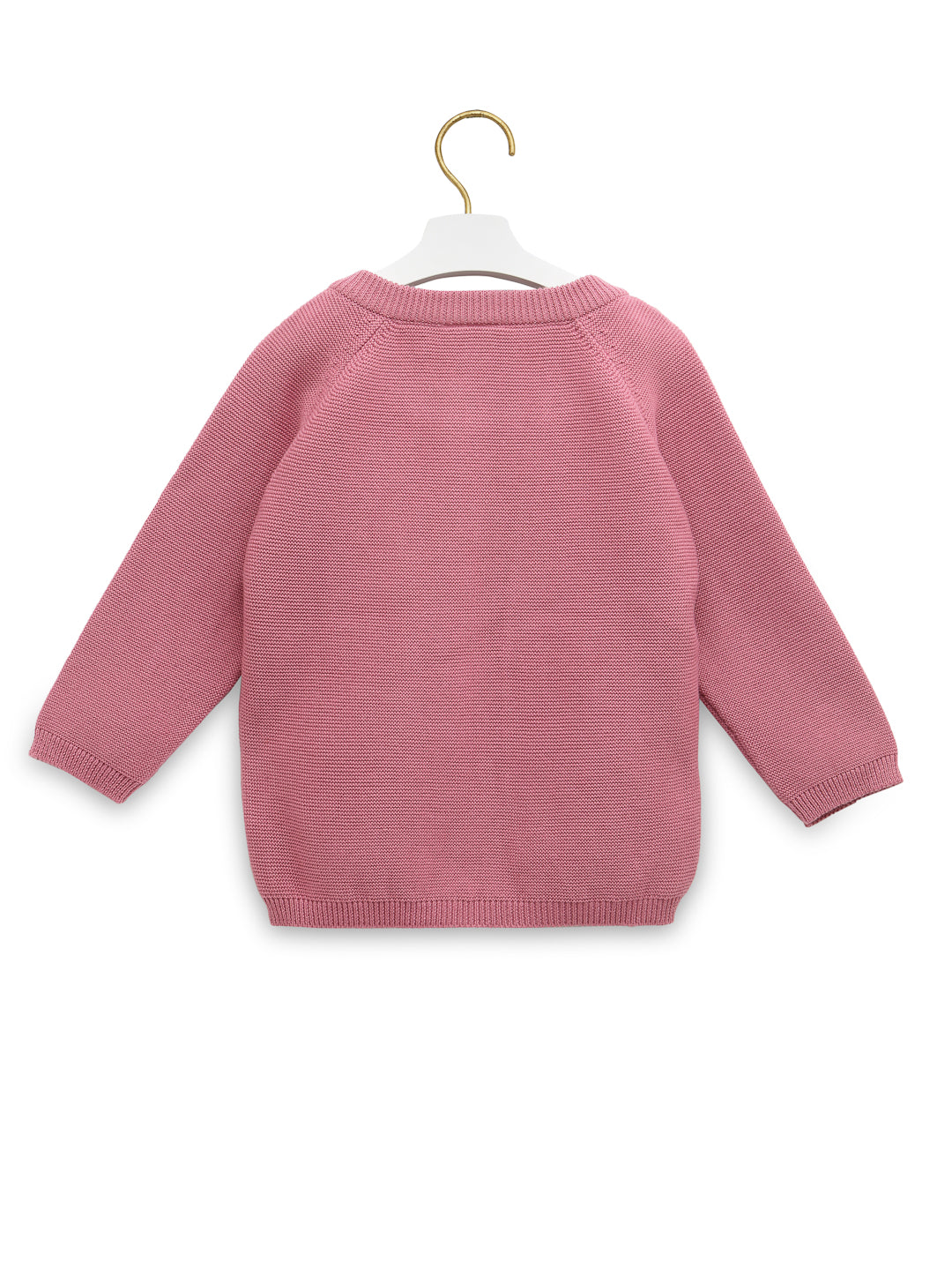 Organic Cotton Pink Buttoned Knitted Cardigan for your baby girl