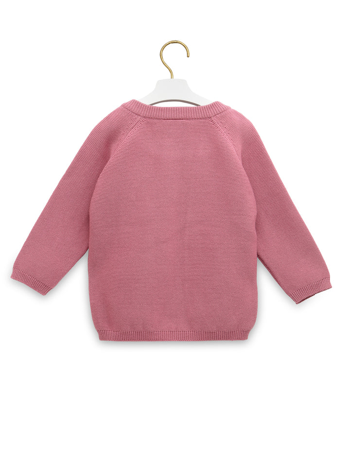 Organic Cotton Pink Buttoned Knitted Cardigan for your baby girl