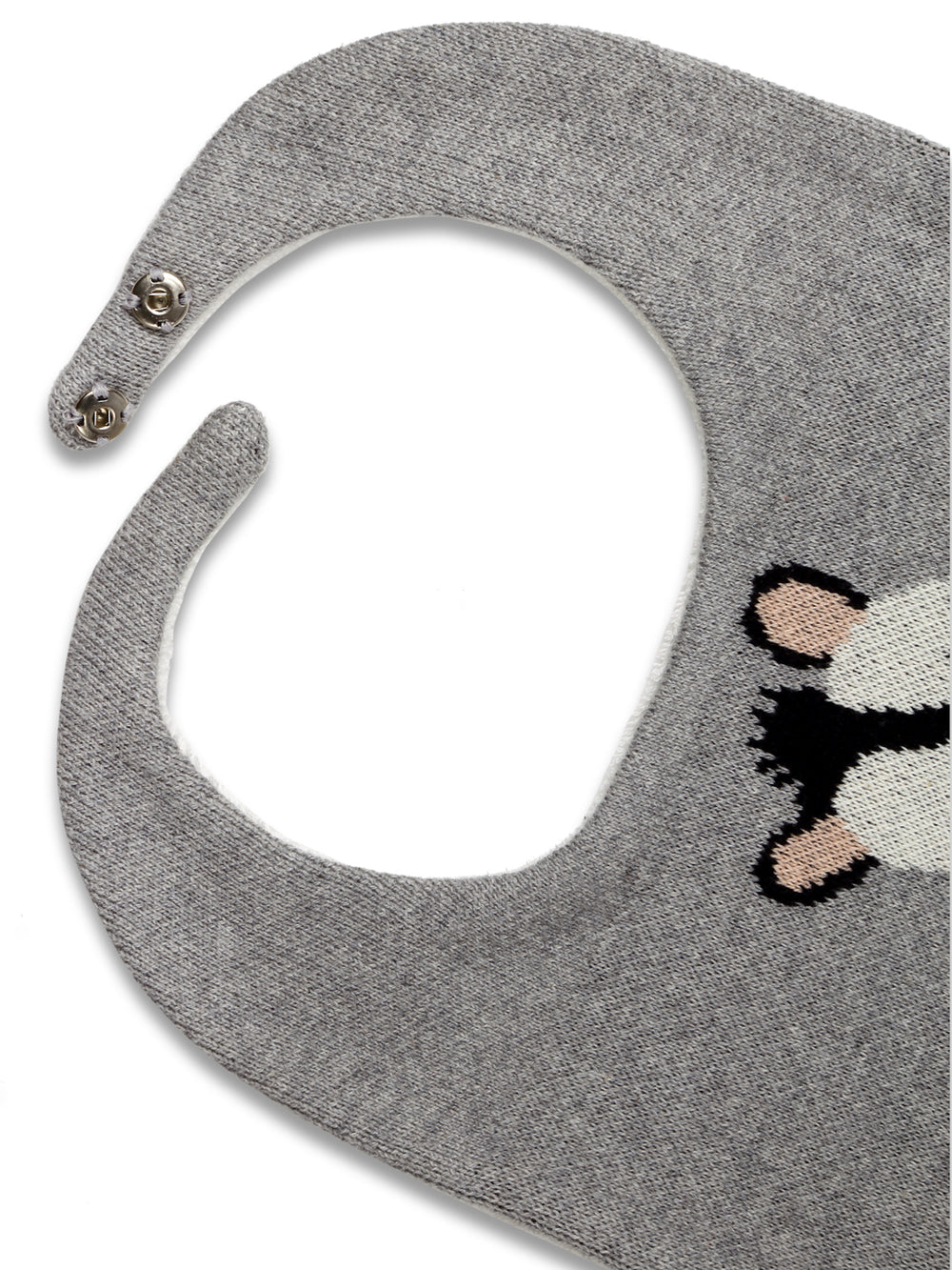Soft and hypoallergenic Knitted Cotton Zebra Bib