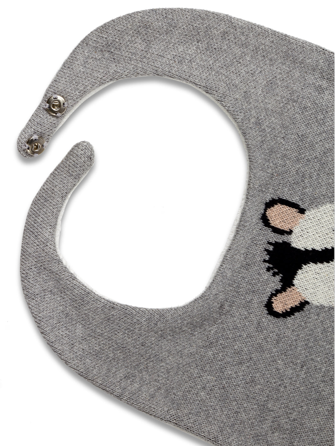 Soft and hypoallergenic Knitted Cotton Zebra Bib