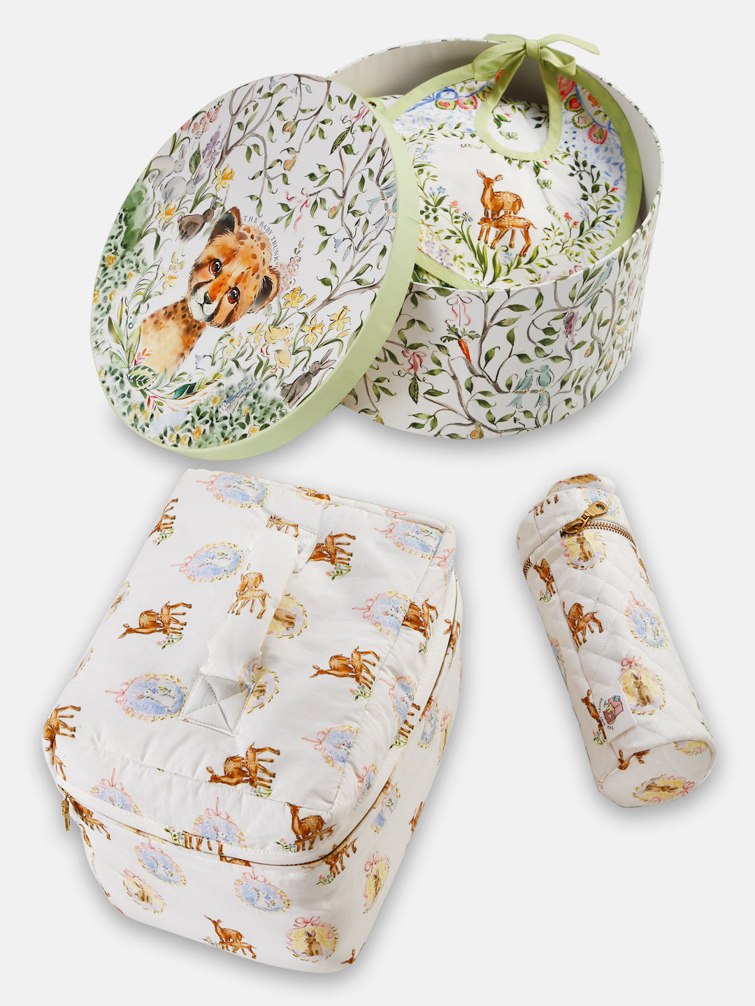 Travel friendly ENCHANTED DEER TRAVEL SET BOX for gifting to the newborn