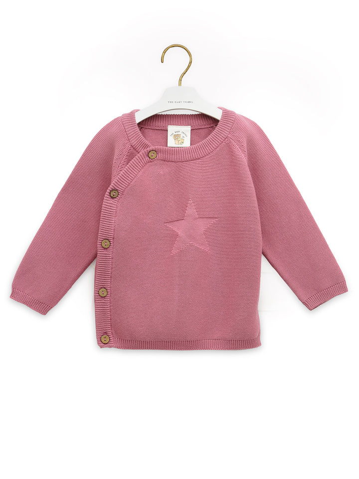 Unisex Pink Buttoned Knitted Sweater for your baby