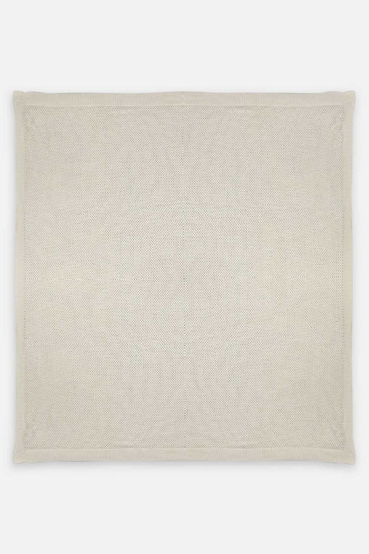 Dotted Knitted Blanket - Ivory