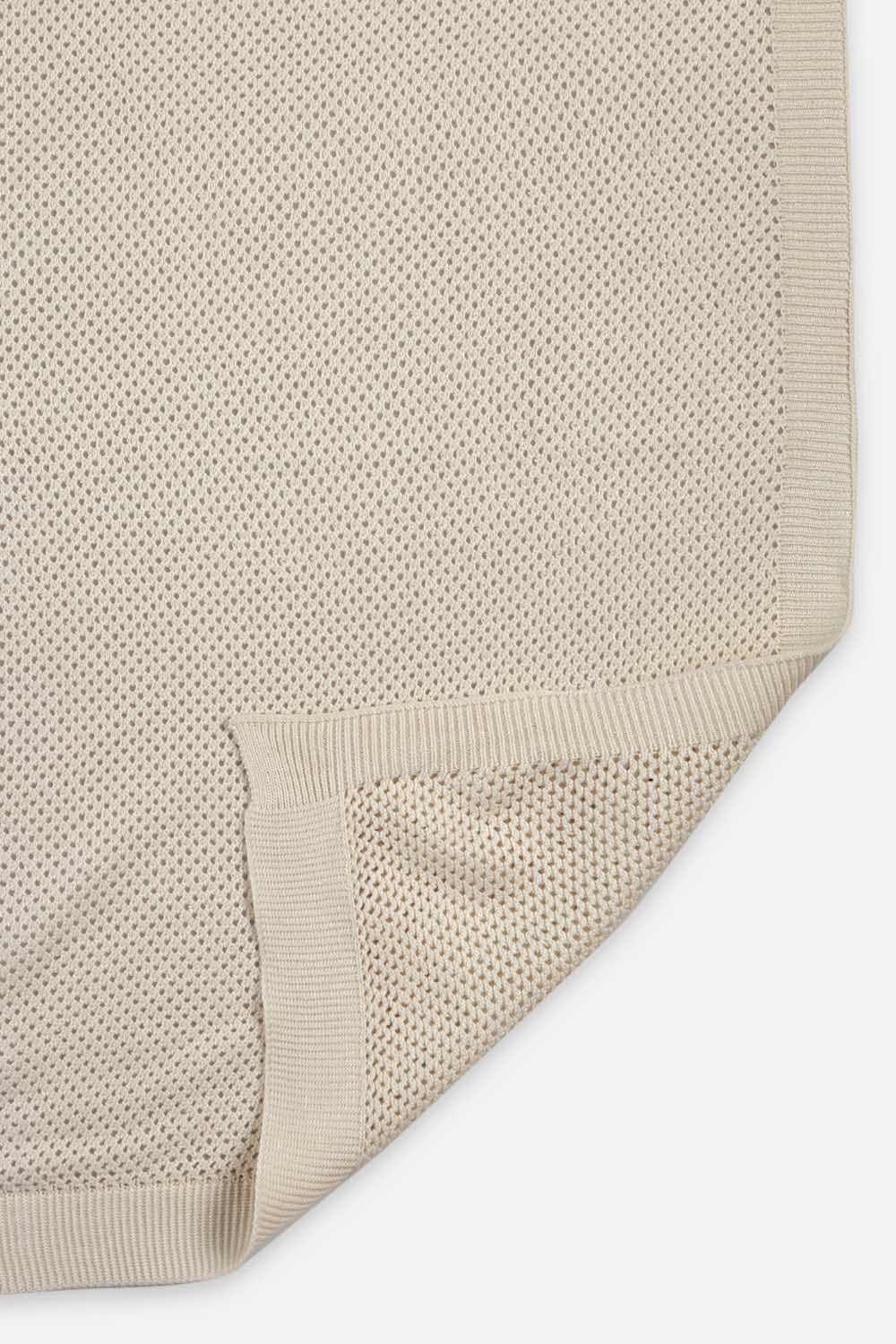 Dotted Knitted Blanket - Ivory