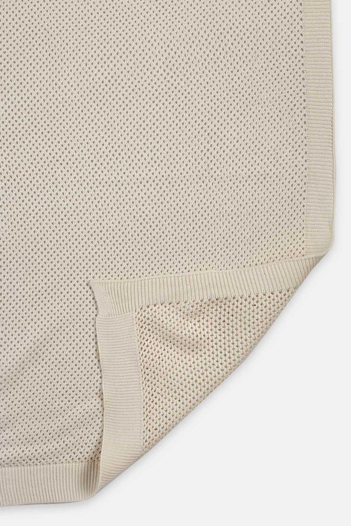 Dotted Knitted Blanket - Ivory