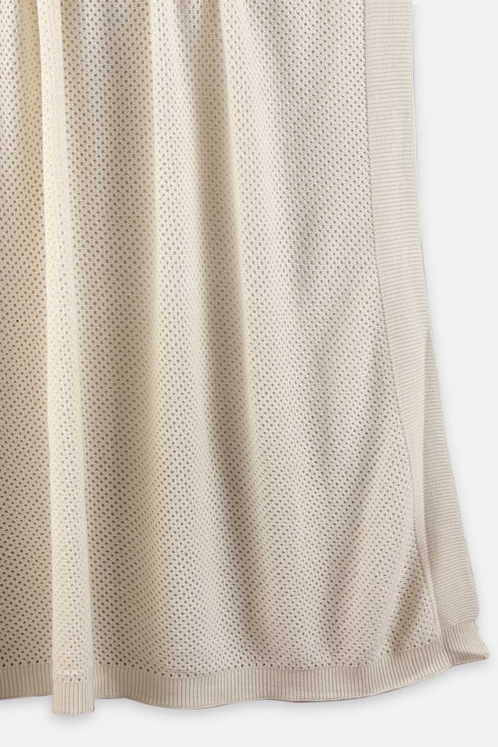 Dotted Knitted Blanket - Ivory