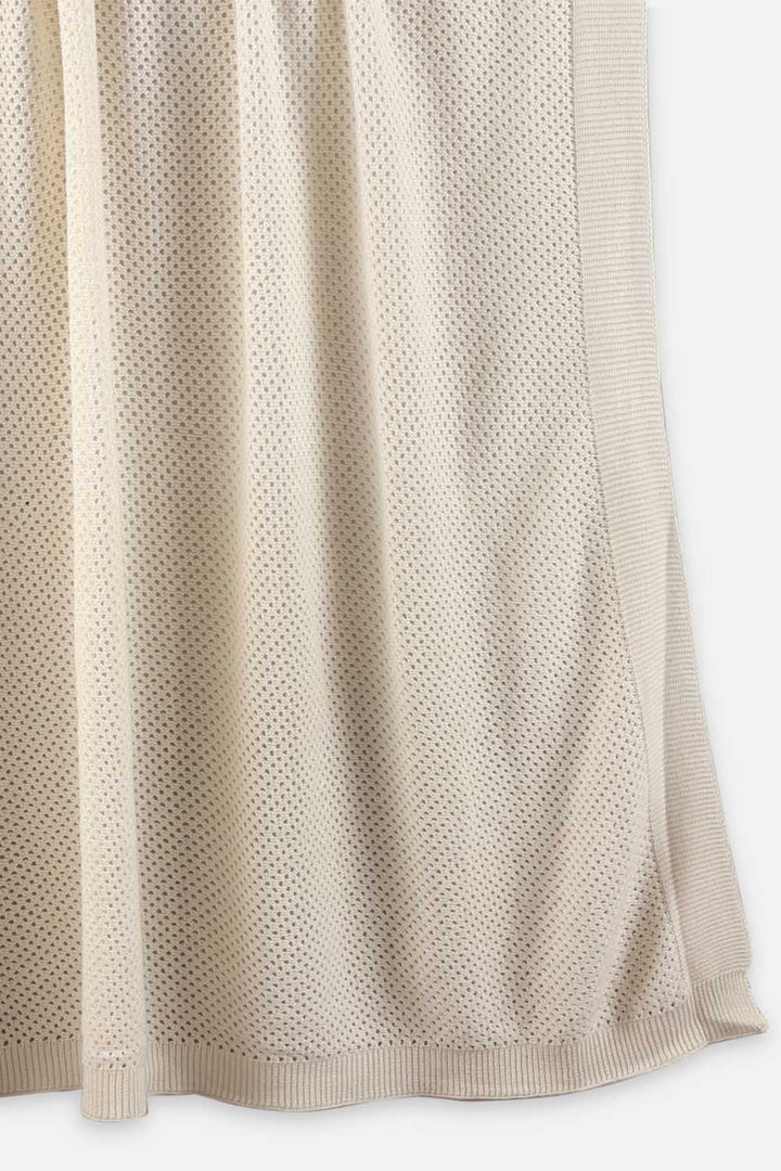 Dotted Knitted Blanket - Ivory