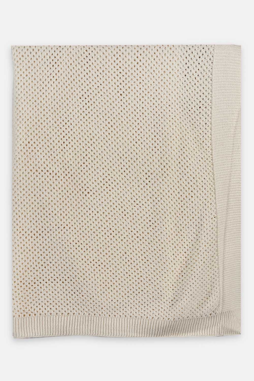 Dotted Knitted Blanket - Ivory