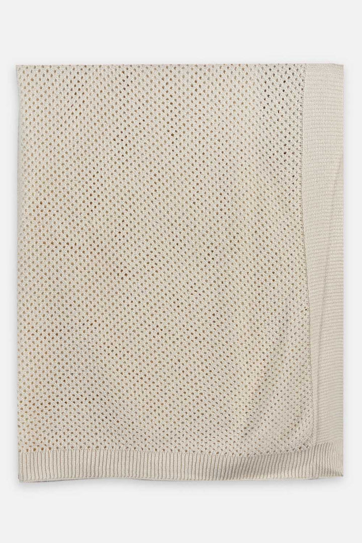 Dotted Knitted Blanket - Ivory