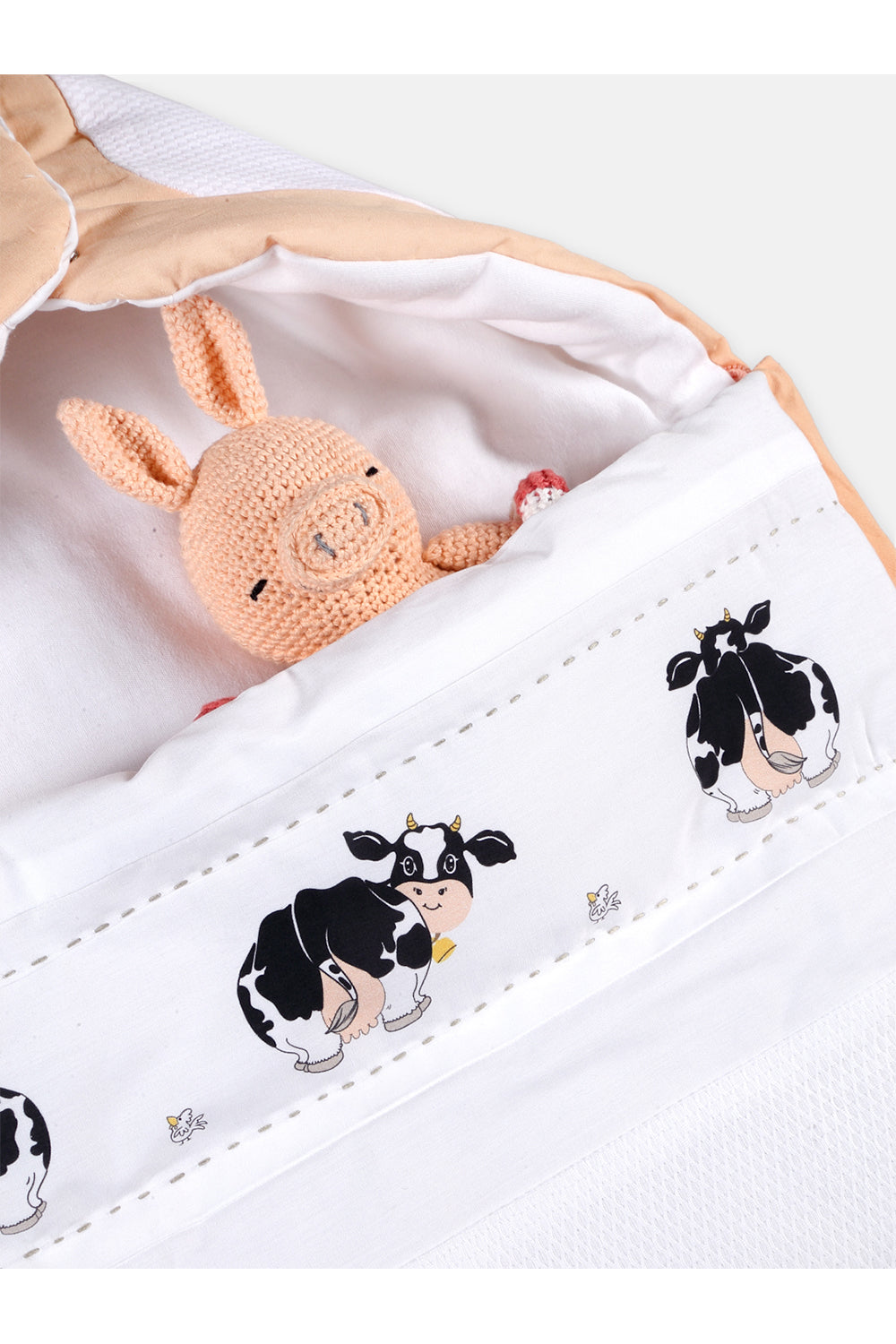 closeup view of baby sleeping bag