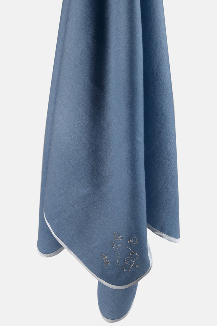 Swarovski Cashmere Monogram Blanket - Blue